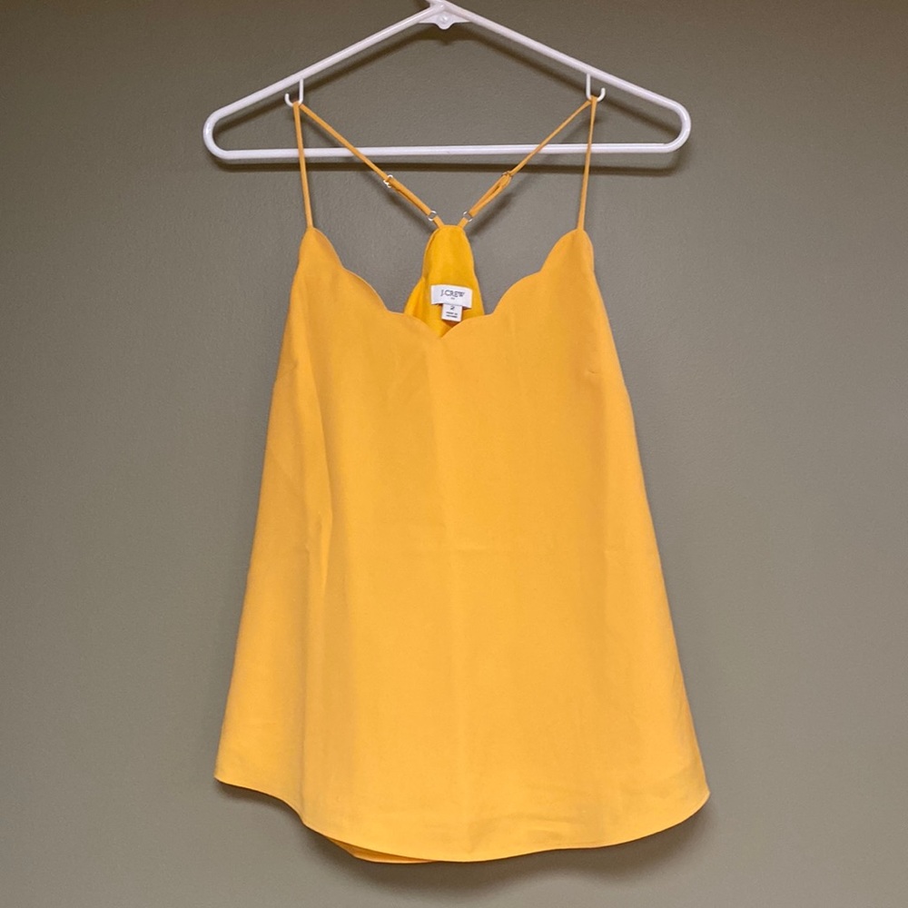 Orange scalloped cami